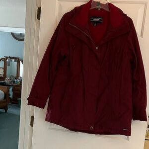 Lands end maroon ski jacket